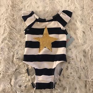 Cat & Jack One-Piece 9 months Navy and White Star